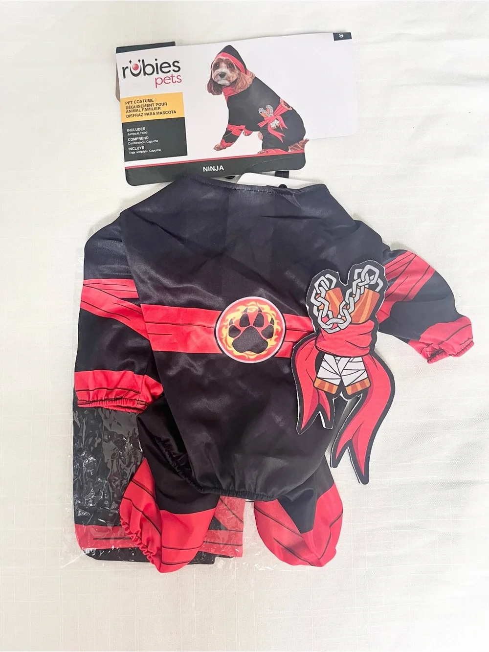 Robies Pets Dog Halloween Ninja costume S